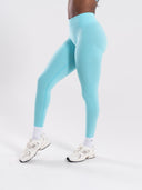 Pump High Rise Legging - Aqua Blue
