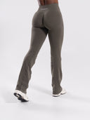 Pump Mid Rise Flared Pant Long - Khaki