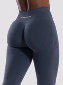 Pump Mid Rise Flared Pant Long - Dusty Navy