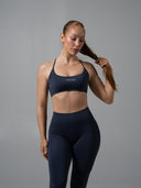Amplify Open Back Bra - Dusty Navy