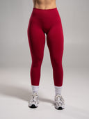 Pump Mid Rise Legging - Scarlet