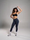Pump Mid Rise Legging - Dusty Navy