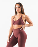 Amplify Halter Bra - Dusty Rose