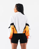 Retro Crop Jacket - White / Aura Gradient