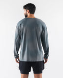 Wolf Head LS Tee - Ash Smoke Print